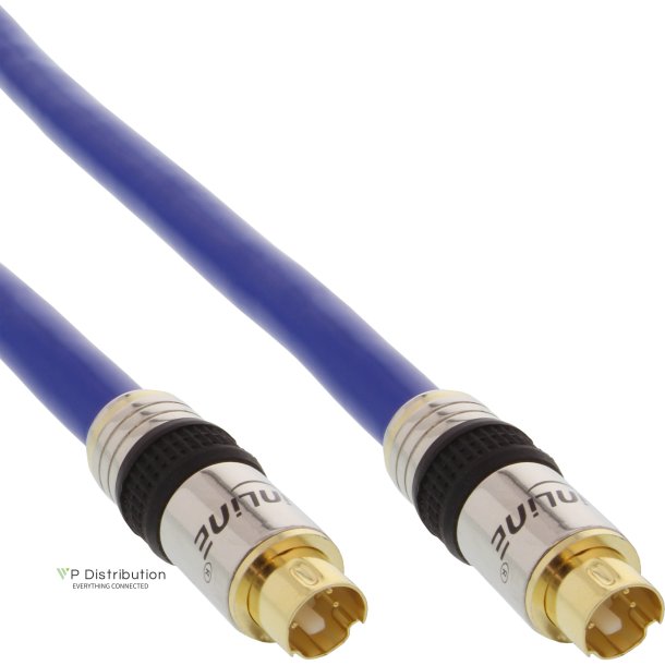 InLine&reg; S-VHS Video Cable Premium 4 Pin mini DIN male to male gold plated 10m