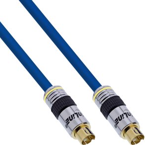 InLine® S-VHS Video Cable Premium 4 Pin mini DIN male / male gold plated 3m