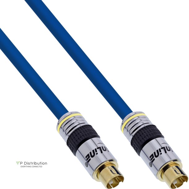 InLine&reg; S-VHS Video Cable Premium 4 Pin mini DIN male / male gold plated 0.5m