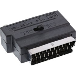 InLine Scart Adapter Scart male to 3x RCA and S-VHS video in / out