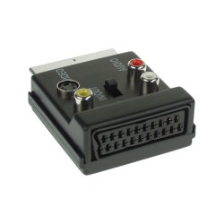 InLine Scart Adapter Scart male to female 3x RCA + S-VHS video