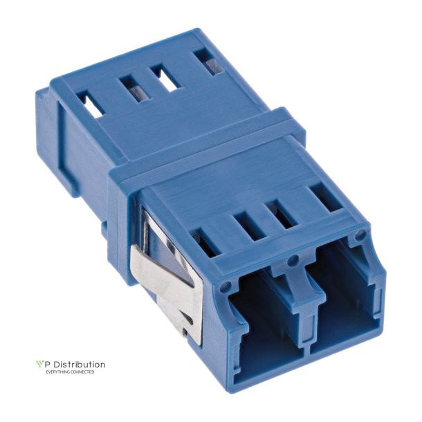 InLine&reg; Fiber Optical Adapter Duplex LC/LC SM Ceramic Sleeve blue