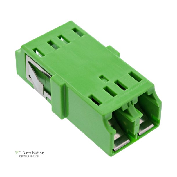 InLine&reg; Fiber Optical Adapter Duplex LC/LC SM Ceramic Sleeve green