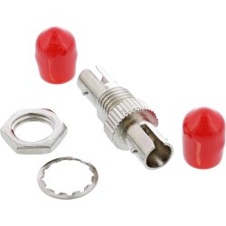 InLine Fiber Optical connector Simplex ST/ST multimode metal sleeve