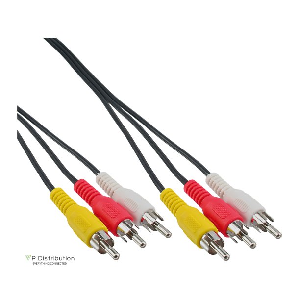 InLine&reg; AV Cable 3x RCA male to male 2m