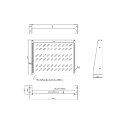 VALUE 19" 2U Extendible Sliding Shelves for Cabinets