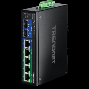 Trendnet 6-port hardened Industrial Gigabit PoE+ Switch (5 Gigabit / 1 shared SFP / 1 dedicated SFP)