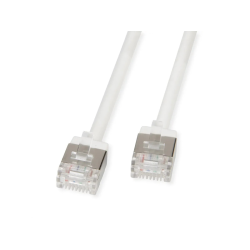 ROLINE PatchCord U/FTP, C6A, white, 2m UltraShort Connector, LSOH