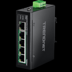 Trendnet 5-Port Industrial Fast Ethernet PoE+ DIN-Rail Switch