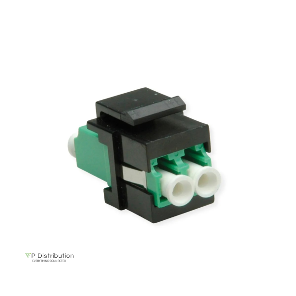 ROLINE Keystone Adapter W/LC DUPLEX, Black+Green