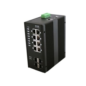 Black Box 8P 10/100/1000 Rj45 Poe+ 4P 100/1000 Sfp Ind Mgd Switch