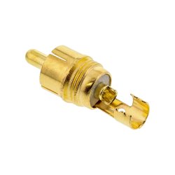 InLine&reg; RCA male for soldering white ring metal black for 6mm Cable