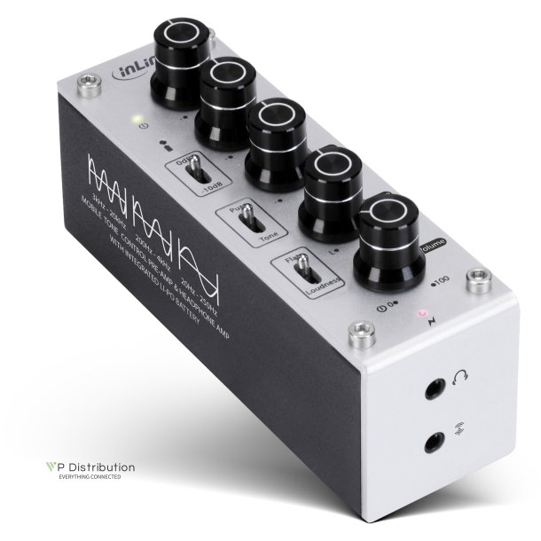 InLine&reg; AmpEQ mobile, Tri-Tone Hi-Res AUDIO Pre- and Headphone-Amp, 3.5mm stereo