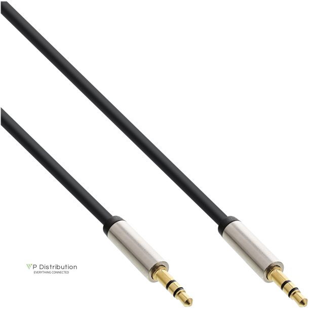 InLine&reg; Slim Audio Cable 3.5mm male to male Stereo 0.5m