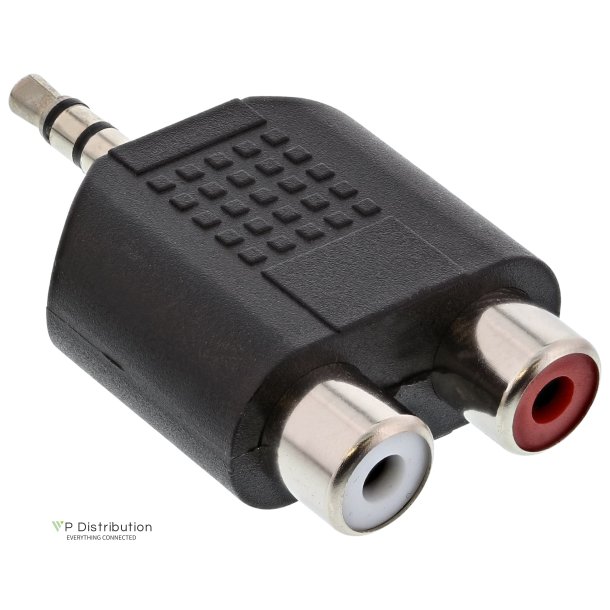 InLine&reg; Audio Adapter 3.5mm male to 2x RCA Stereo female