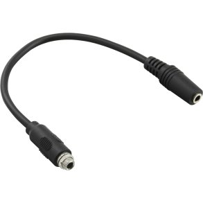 InLine® Audio Adapter Cable 3.5mm Stereo female to female, one with tread 0.2m