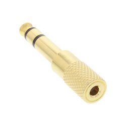 InLine&reg; Audio Adapter 6.3mm male to 3.5mm female Stereo gold plated metal