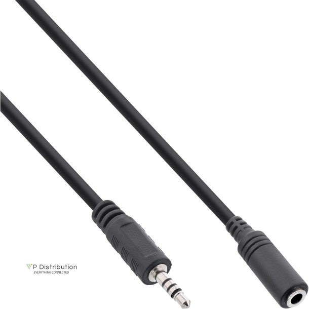 InLine&reg; Audio Adapter Cable 4 Pin 2.5mm male to 4 Pin 3.5mm female 0.2m