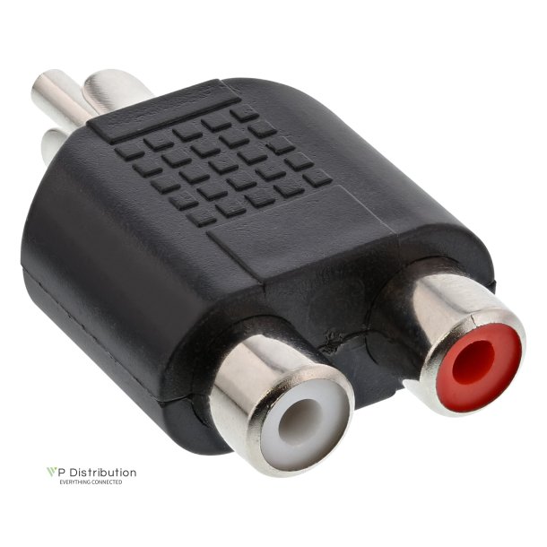 InLine&reg; Audio Adapter RCA male to 2x RCA female