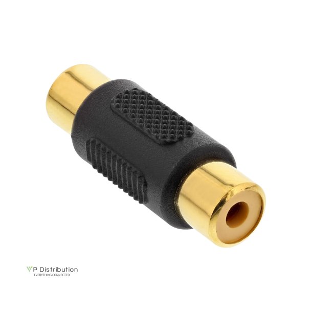 InLine&reg; Audio Adapter RCA female to female gold plated