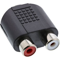 InLine&reg; Audio Adapter 3.5mm jack female Stereo to 2x RCA female