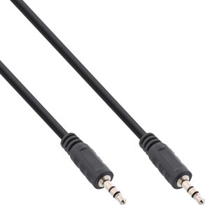 InLine Audio Cable 3.5mm Stereo male to male 0.3m