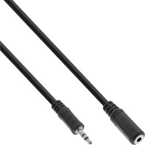 InLine Audio Cable 3.5mm Stereo male to female 1m