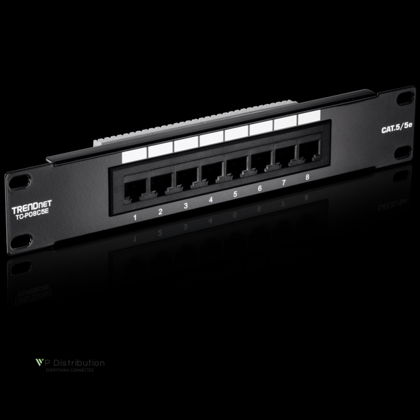 Trendnet 8-Port Cat. 5e Unshielded Patch Panel (10" wide)