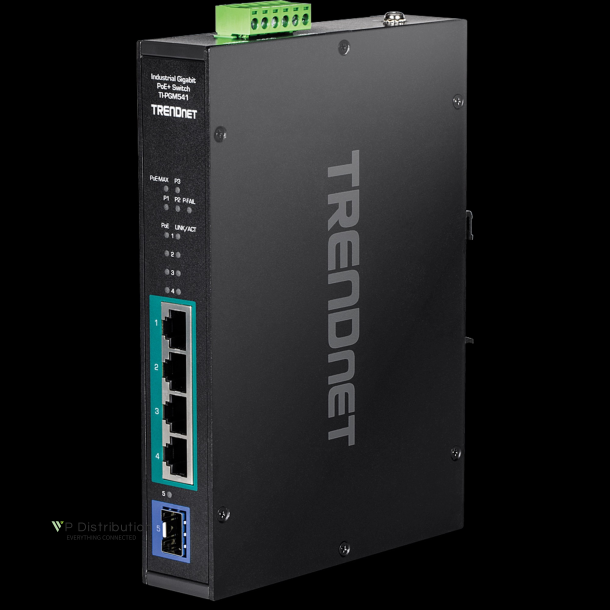 Trendnet 5-port Industrial Gigabit PoE+ DIN-Rail Switch -20  65C (-4  149F)