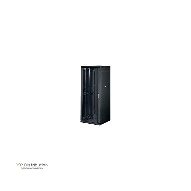 Triton 19" Network Cabinet 42U, 800X800Mm, Glass Door, Black