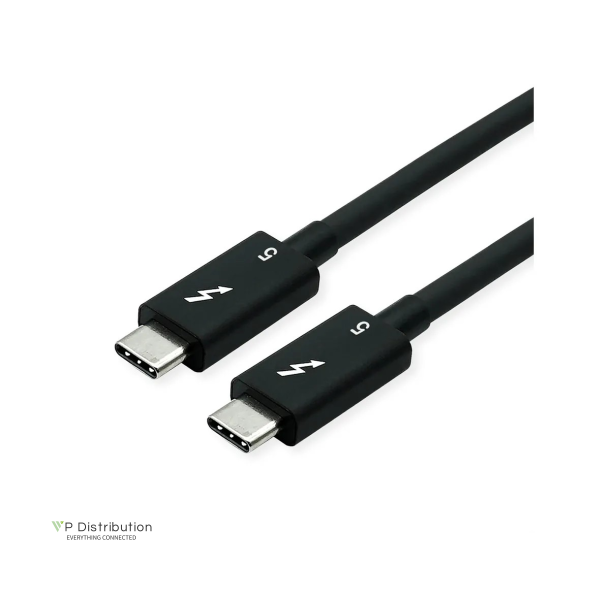 ROLINE Thunderbolt 5 Cable, C-C, 80G 240W, 8K pass., 0.5m