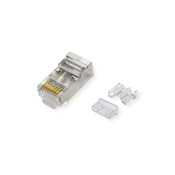 ROLINE Cat.6A Modular Plug, Shielded, +Insert, 10 pcs.