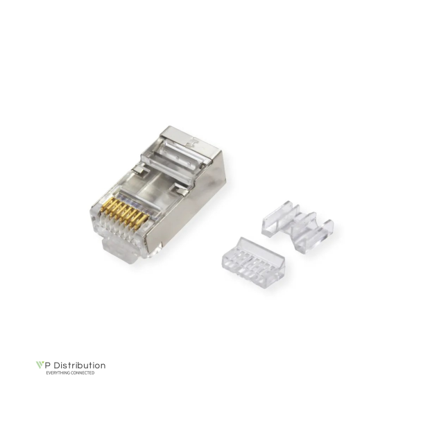 ROLINE Cat.6A Modular Plug, Shielded, +Insert, 10 pcs.
