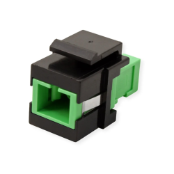 ROLINE Keystone Adapter W/SC SIMPLEX, Black+Green