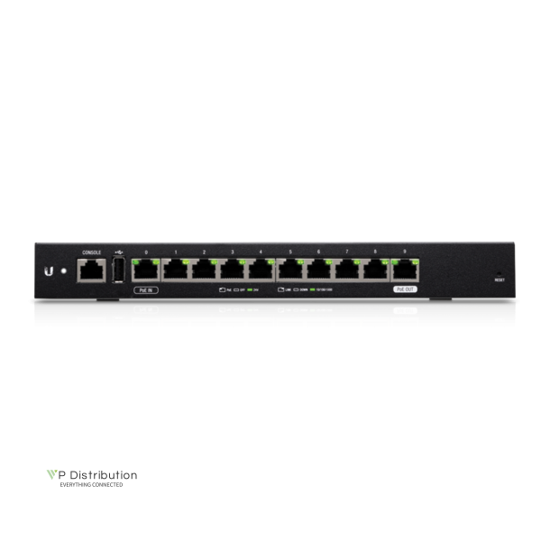 Ubiquiti EdgeSwitch 10 / 8 Gigabit RJ45 Ports / 2 SFP Ports / 1 POE Passthrough / ES-10X