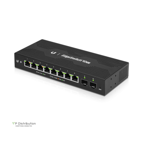 Ubiquiti EdgeSwitch 10 / 8 Gigabit RJ45 Ports / 2 SFP Ports / 8 POE Passthrough / ES-10XP