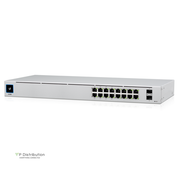 Ubiquiti Unifi Switch / 16 Ports / 8x POE+ / 8x RJ45 Gigabit / 42 W / 2x 1G SFP / USW-16-POE