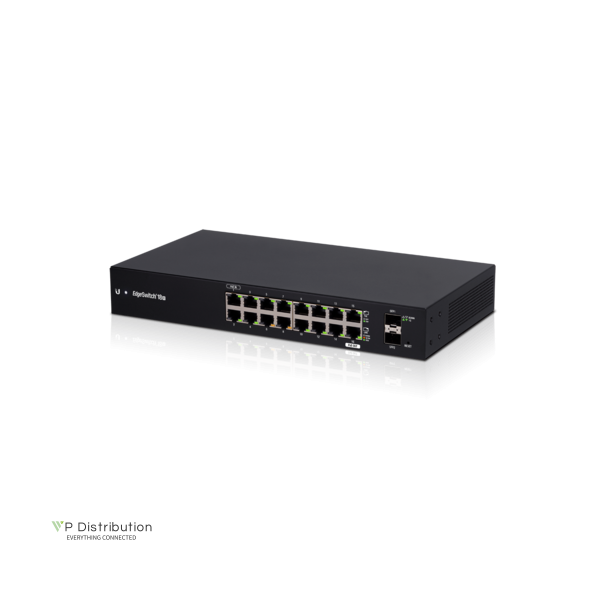 Ubiquiti EdgeSwitch 18 / 16 Gigabit RJ45 Ports / 2 SFP Ports / 1 POE Passthrough / ES-18X