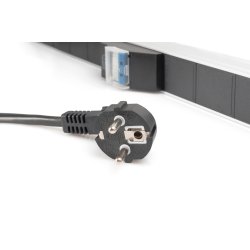 Digitus 18 way outlet strip - 42U in length vertical dual circuit, aluminum, 2x 16 A, circuit breaker