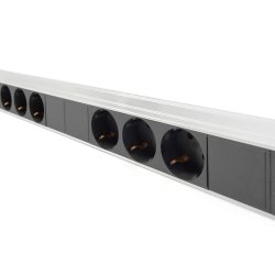 Digitus 18 way outlet strip - 42U in length vertical dual circuit, aluminum, 2x 16 A, circuit breaker