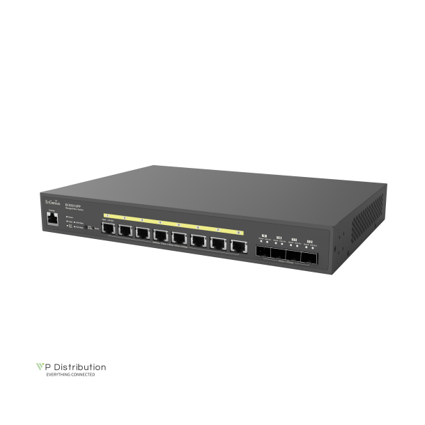 EnGenius Cloud Managed Switch 8-port 10GbE PoE 420W, 4x SFP , L2 , ECS5512FP