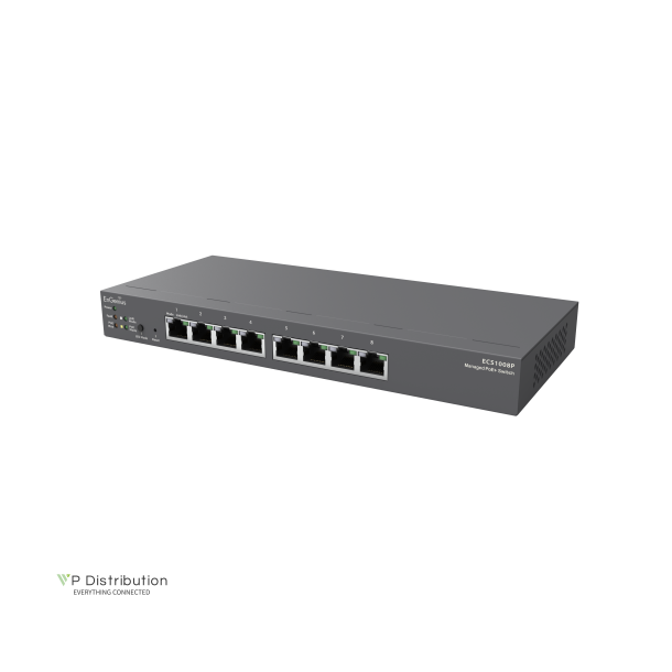 EnGenius Cloud Managed Switch 8-port GbE PoE 55W, L2 , DT, ECS1008P