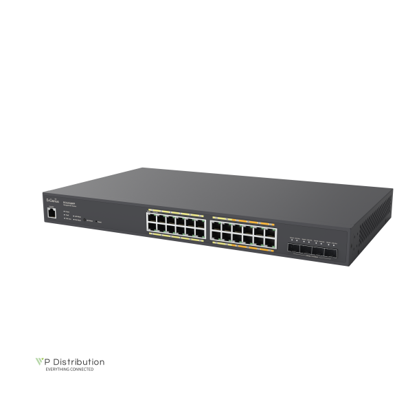 EnGenius Cloud Managed Switch 16-port GbE 8-port Multi-GbE PoE 410W, 4x SFP, L2, ECS2528FP