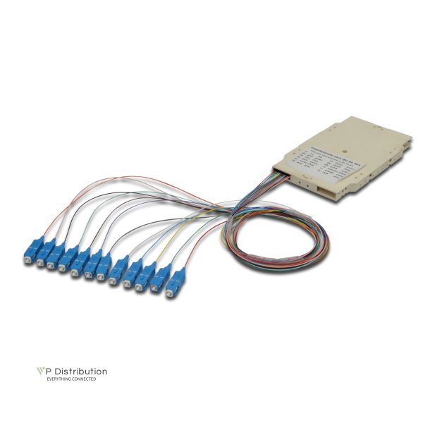 Digitus FO splice cassette with 12 colored pigtails SC (UPC), MM OM4 50/125 &micro;, LSZH