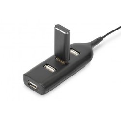 Digitus USB 2.0 Hub, 4-Port, Bus Powered 4 X USB A/F AT Connected Cable