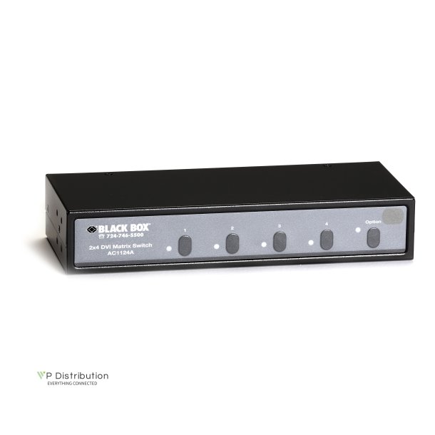 Black Box 2X4 Dvi Matrix Switch With Audio