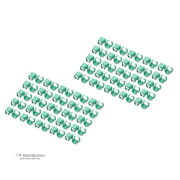 Color clips for RJ 45 cable color green, 100 pcs. pack