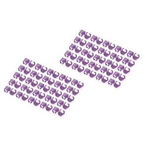 Color clips for RJ45 plugs color violet, 100 pcs. pack