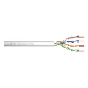 ASSNET250 CAT 6 U-UTP installation cable, 250 MHz Eca (PVC), AWG 23/1, 305 m paper box, sx, grey