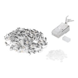 CAT 6A Modular Plug, 8P8C, shielded for solid wire AWG 22-23, 100 pcs.